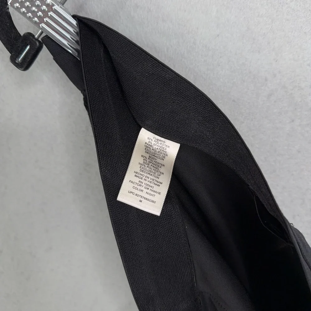 Elie Tahari Leggings Womens Medium Black Mid Rise Ankle Knit Side Stripe Stretch - Picture 4 of 12